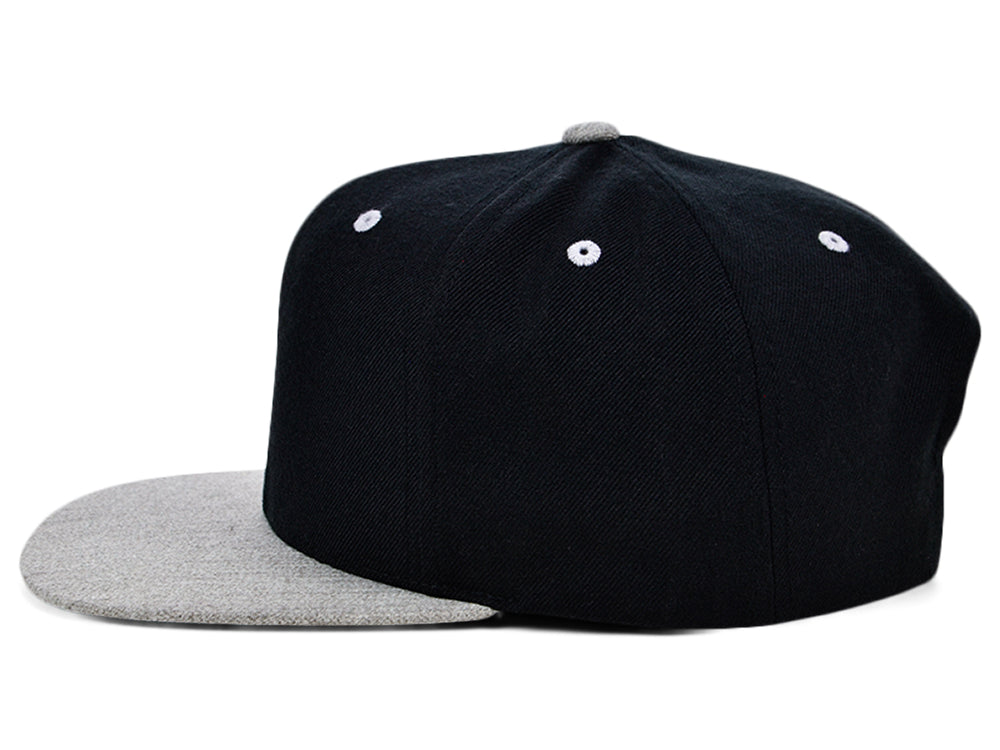 Blank Snapback - Black/Heather Grey