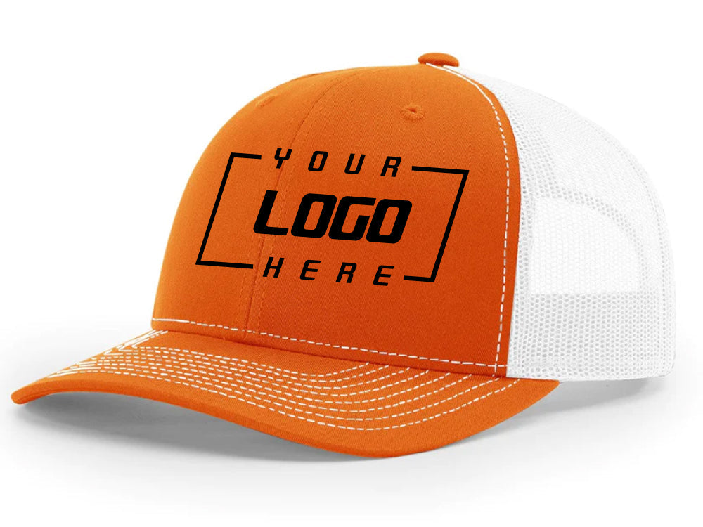 112 Trucker - Orange/White
