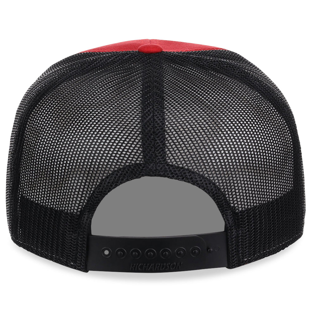 Richardson 168 7 Panel Trucker - Red/Black