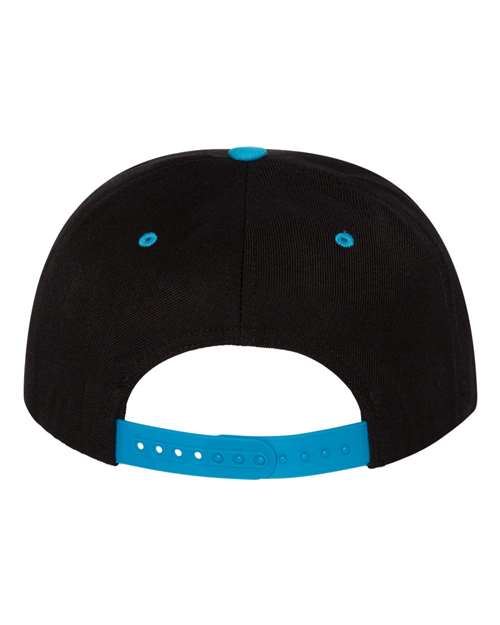 6089M Flat Bill Snapback - Black/Teal