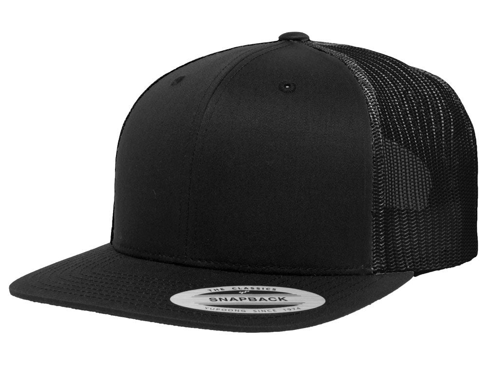 Flat Bill Trucker - Black