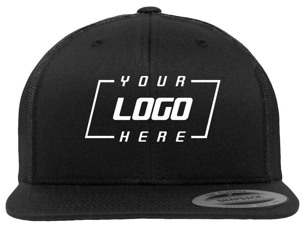 Flat Bill Trucker - Black