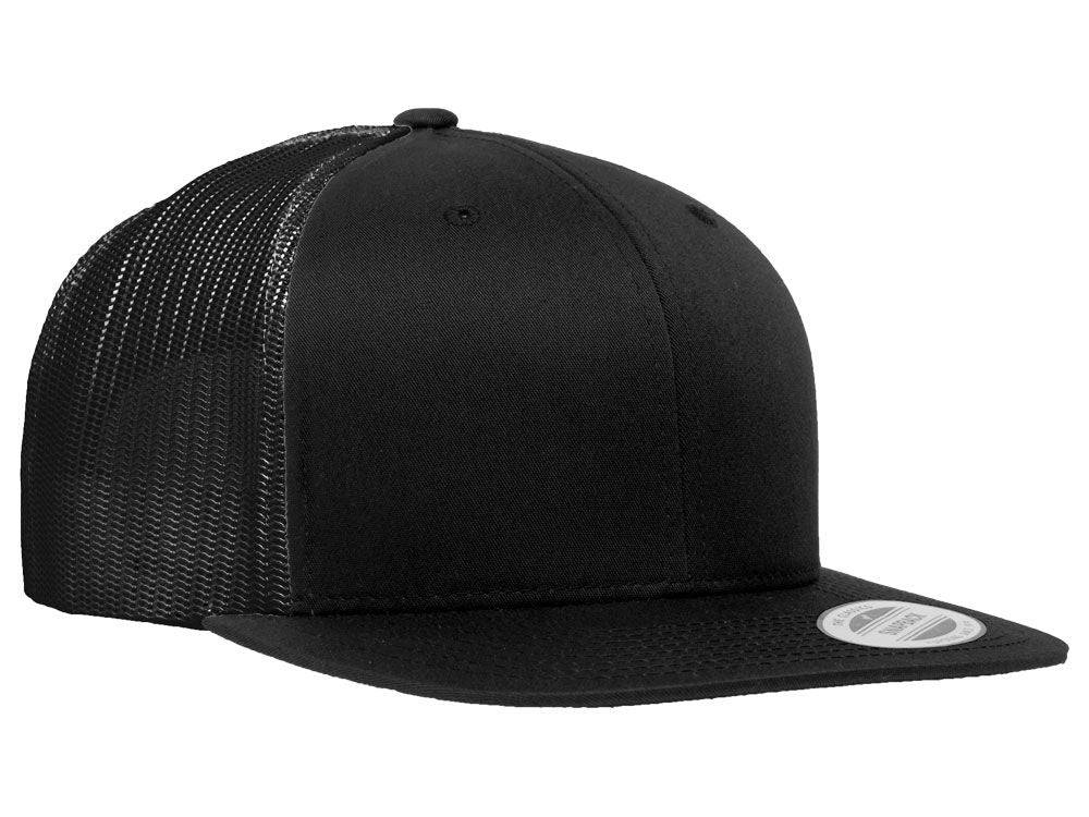 Flat Bill Trucker - Black