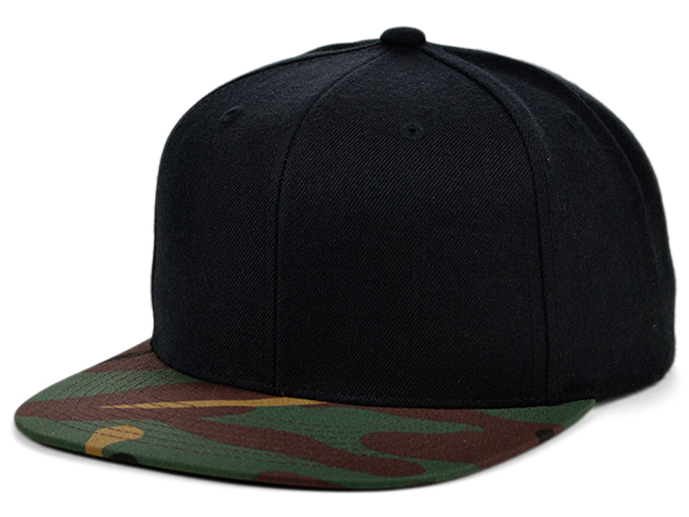 Blank Snapback - Black/Camo