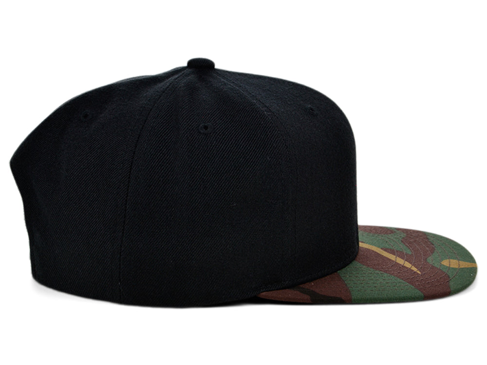 Blank Snapback - Black/Camo