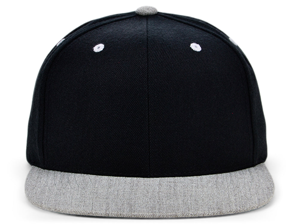 Blank Snapback - Black/Heather Grey