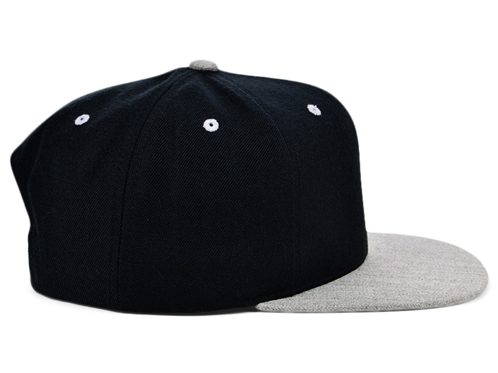 Blank Snapback - Black/Heather Grey