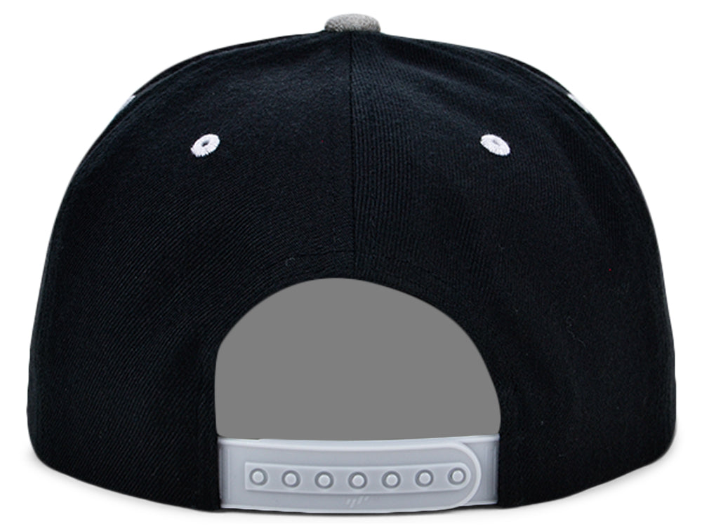 Blank Snapback - Black/Heather Grey