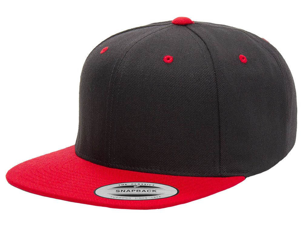 Blank Snapback - Black/Red