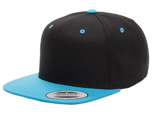 Blank Snapback - Black/Teal