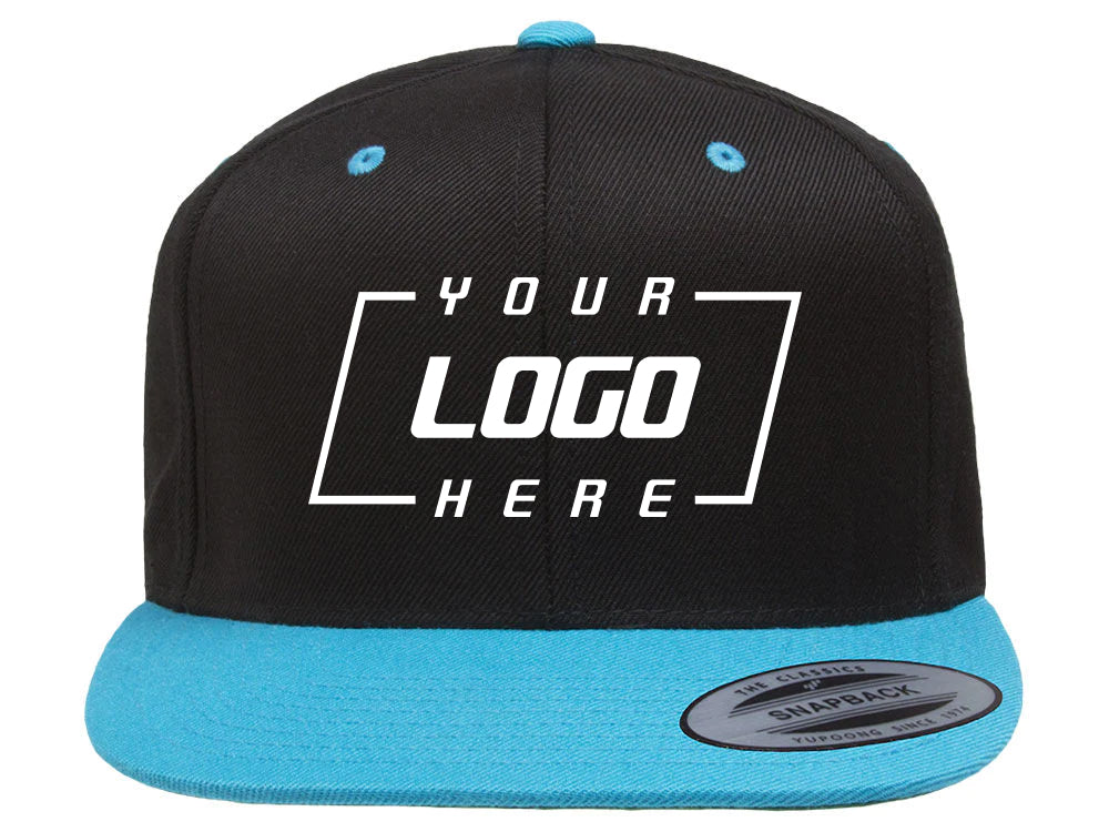 Blank Snapback - Black/Teal