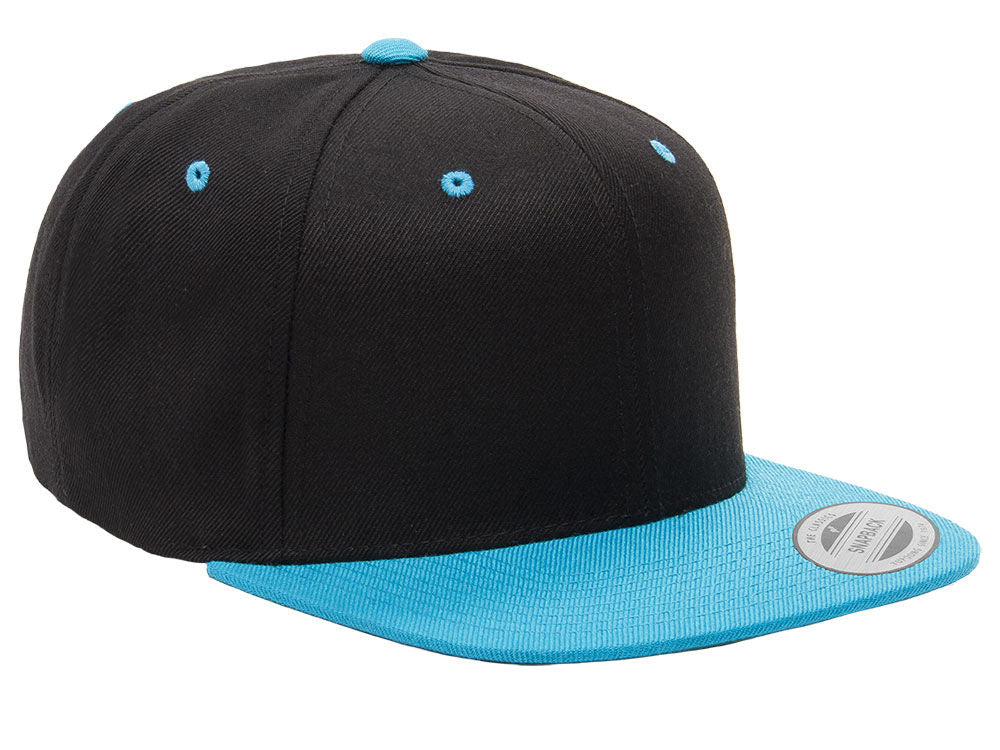 Blank Snapback - Black/Teal