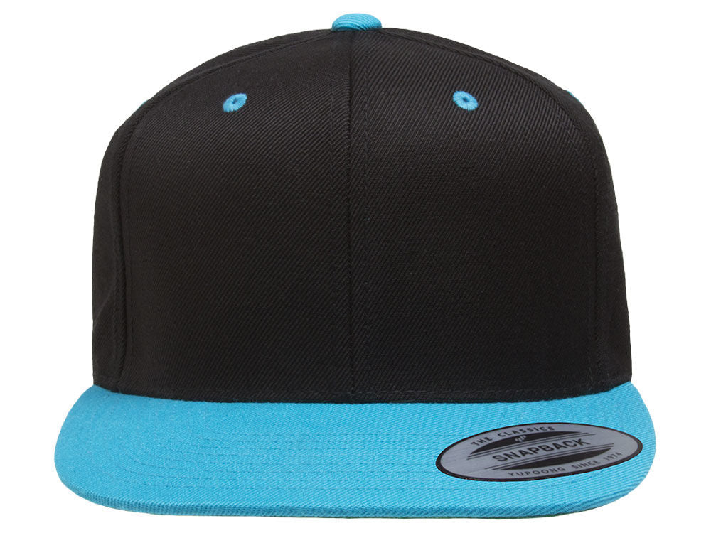 Blank Snapback - Black/Teal