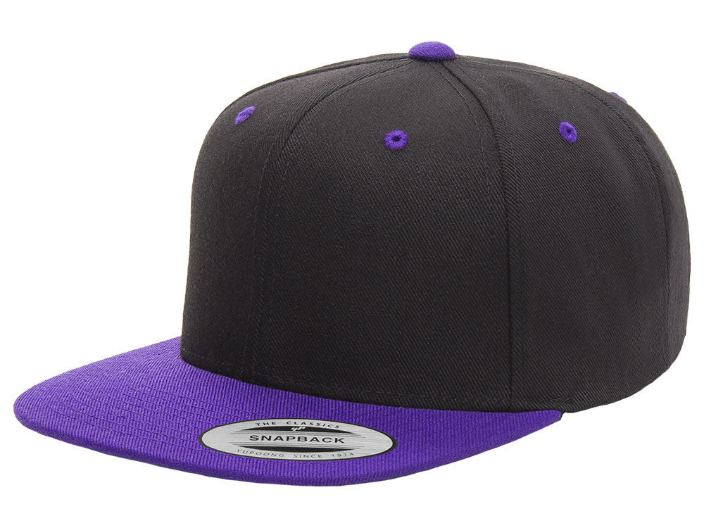 Blank Snapback - Black/Purple
