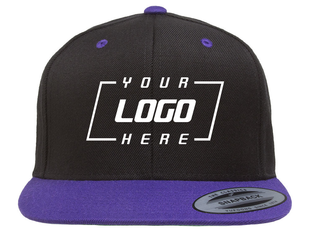 Blank Snapback - Black/Purple