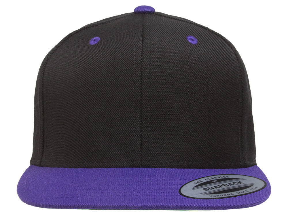 Blank Snapback - Black/Purple