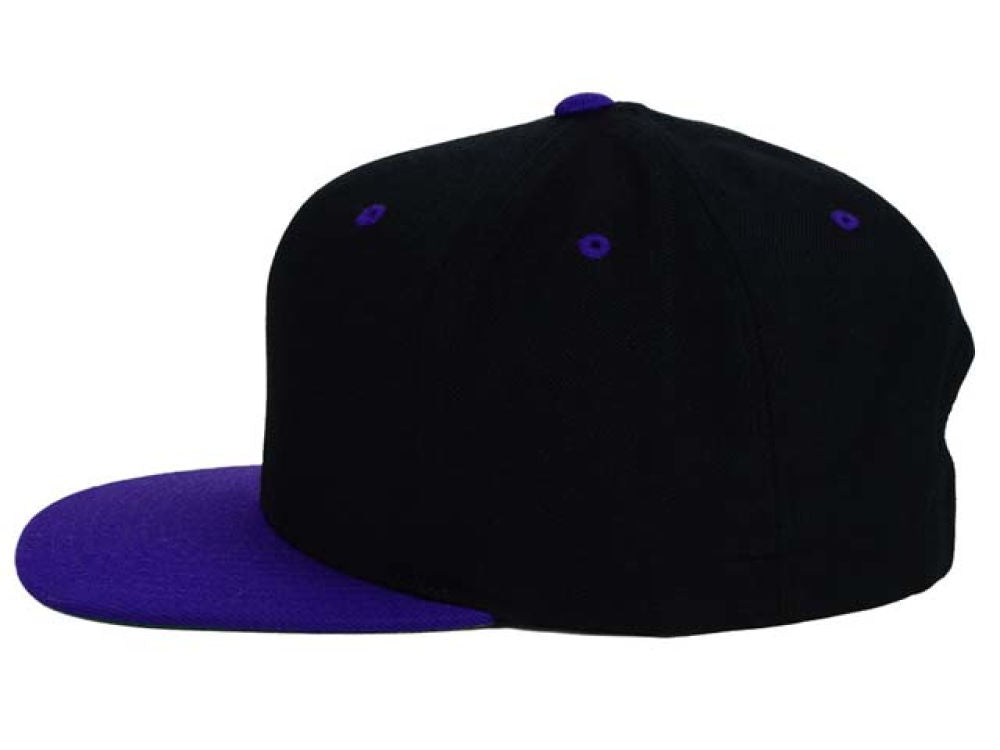 Blank Snapback - Black/Purple