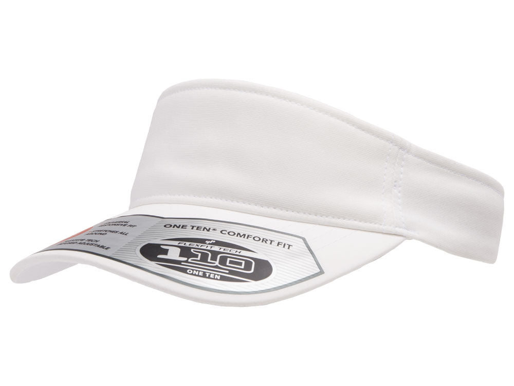 White 8110 W/R Poly Dobby Span Visor