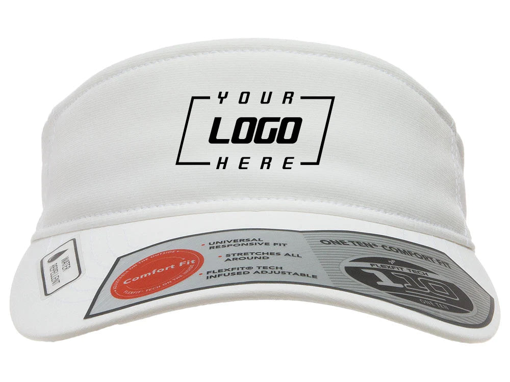 White 8110 W/R Poly Dobby Span Visor