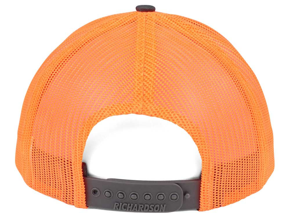 112 Trucker Hat - Charcoal/Neon Orange