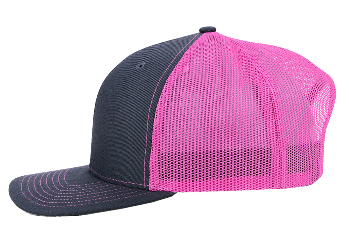 112 Trucker - Charcoal/Neon Pink