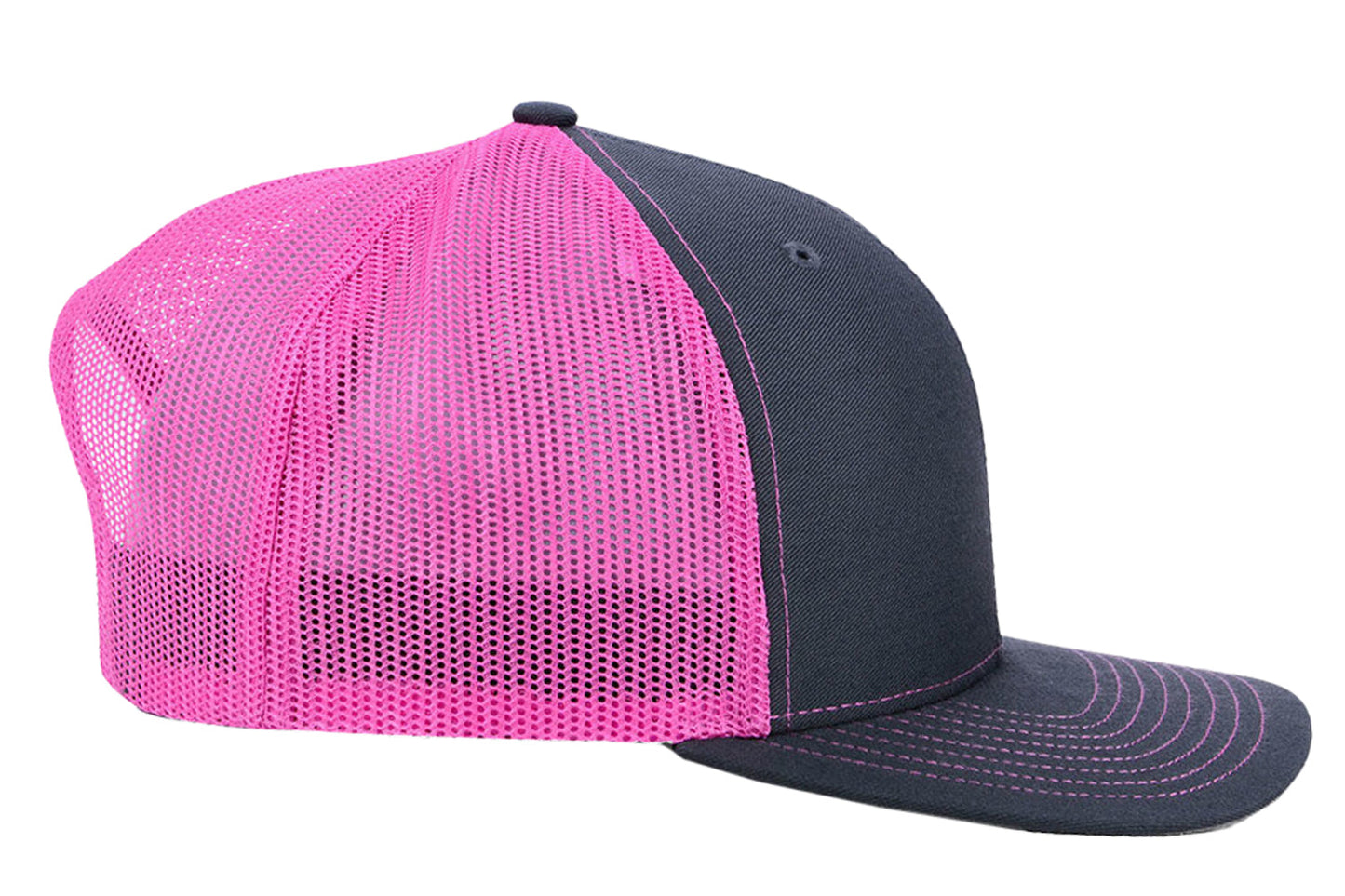 112 Trucker - Charcoal/Neon Pink
