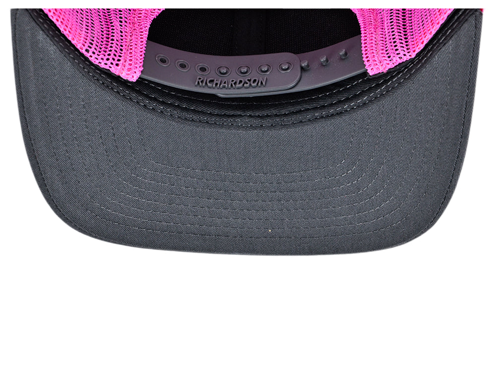 112 Trucker - Charcoal/Neon Pink