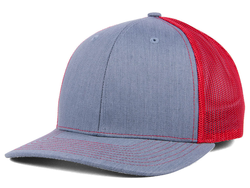 112 Trucker - Heather Grey/Red