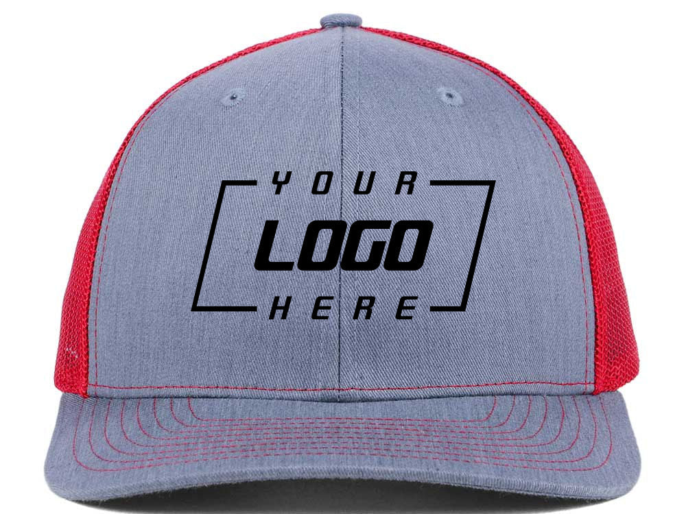 112 Trucker - Heather Grey/Red