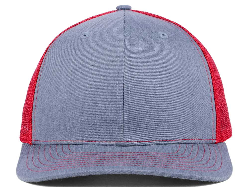 112 Trucker - Heather Grey/Red