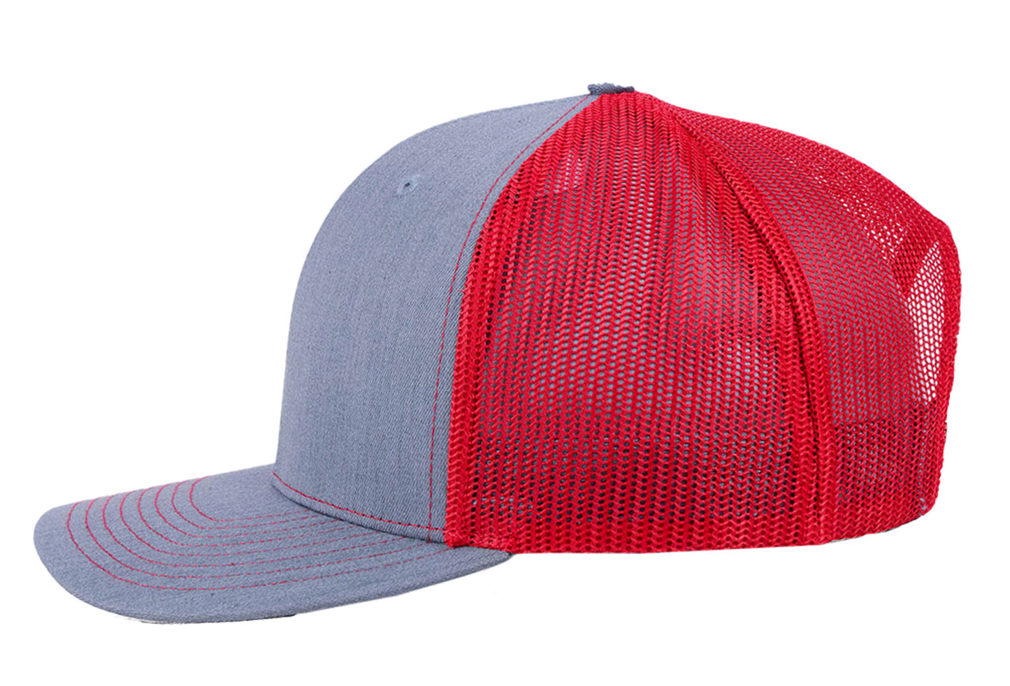 112 Trucker - Heather Grey/Red