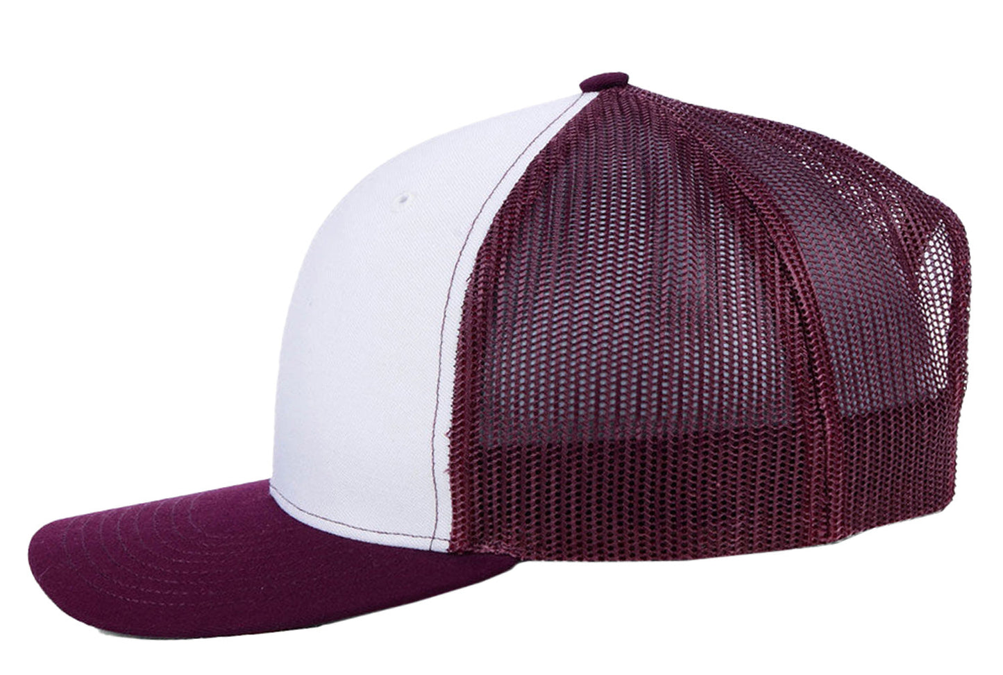 112 Trucker - White/Maroon