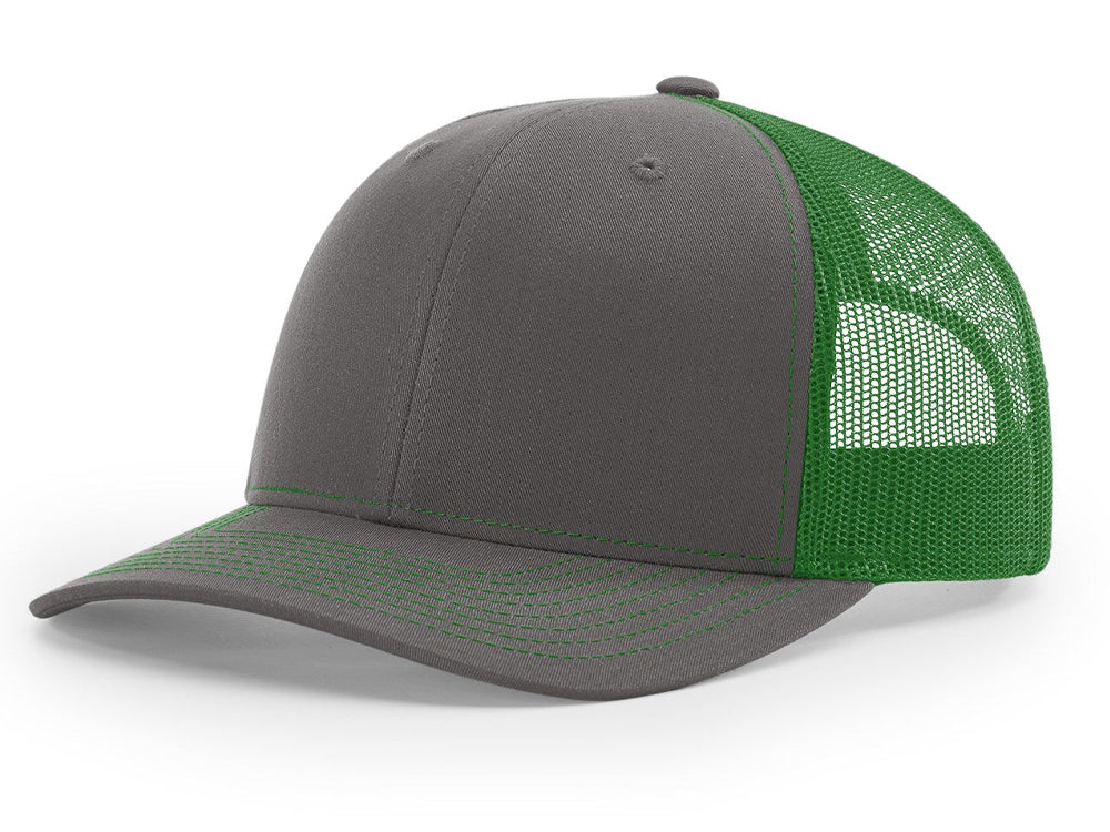 112 Trucker - Charcoal/Kelly Green