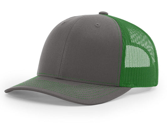 112 Trucker - Charcoal/Kelly Green