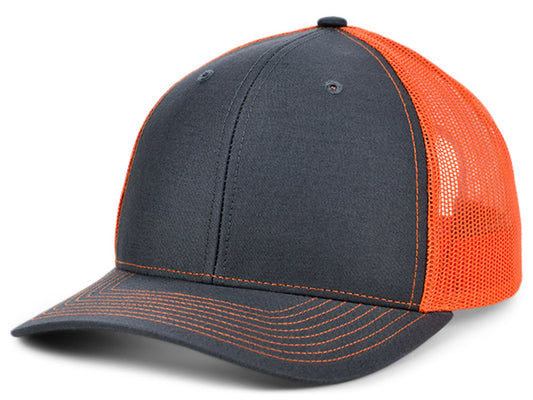 112 Trucker - Charcoal/Orange