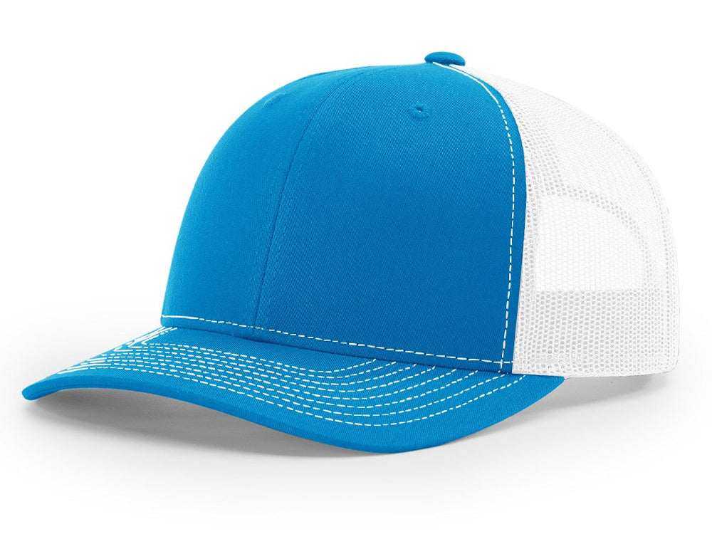 112 Trucker - Cyan/White