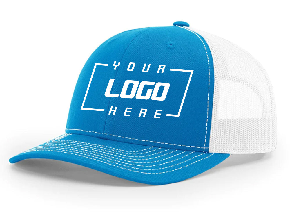 112 Trucker - Cyan/White