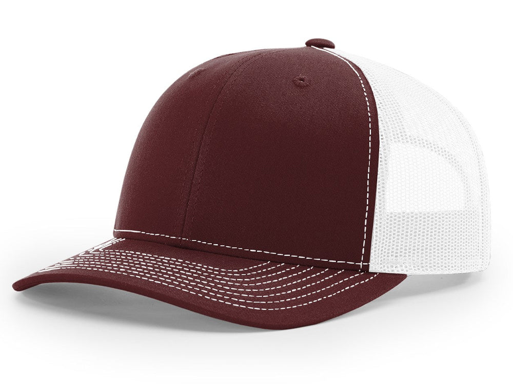 112 Trucker - Maroon/White