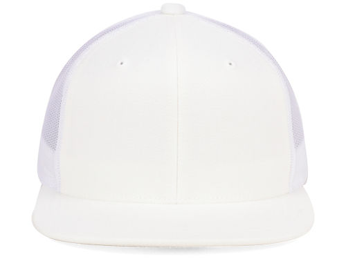 Flat Bill Trucker - White/White