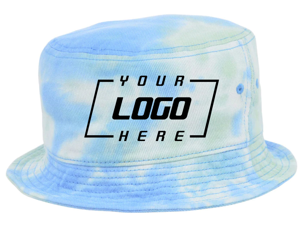 Tiedye Bucket Hat Blank - Sky Blue