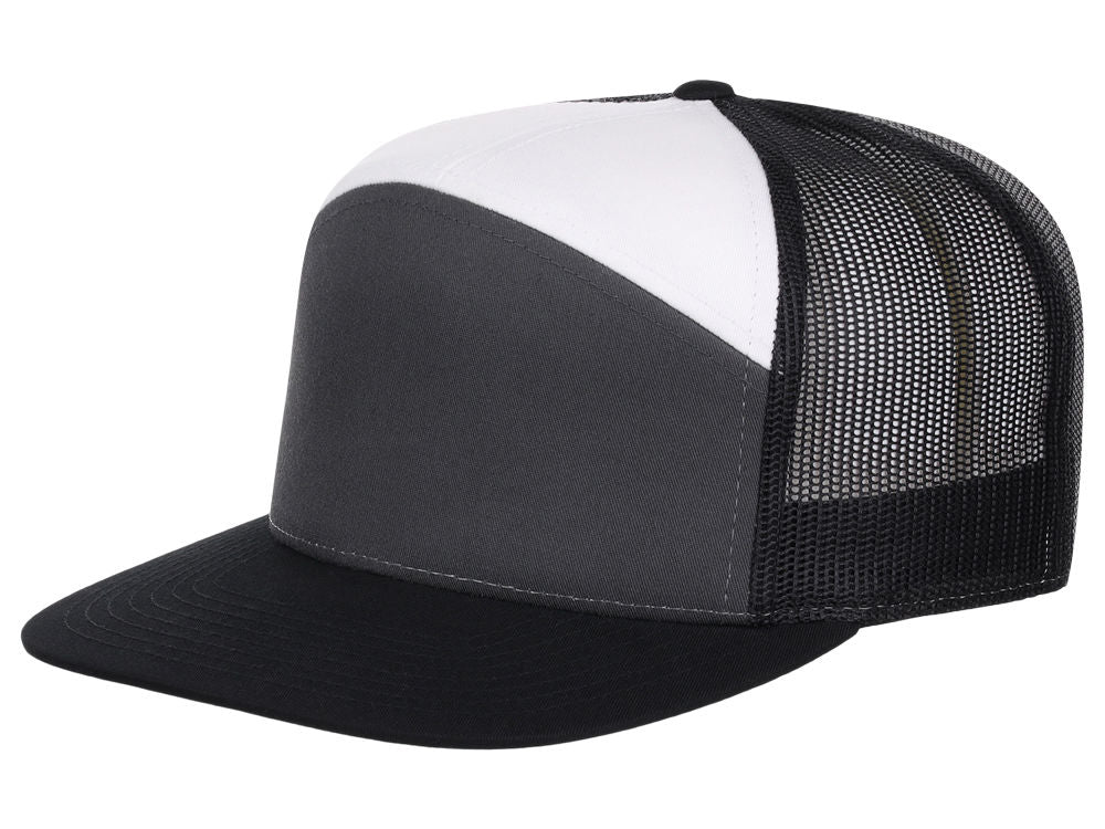 168 7 Panel Trucker - Charcoal/Black/White