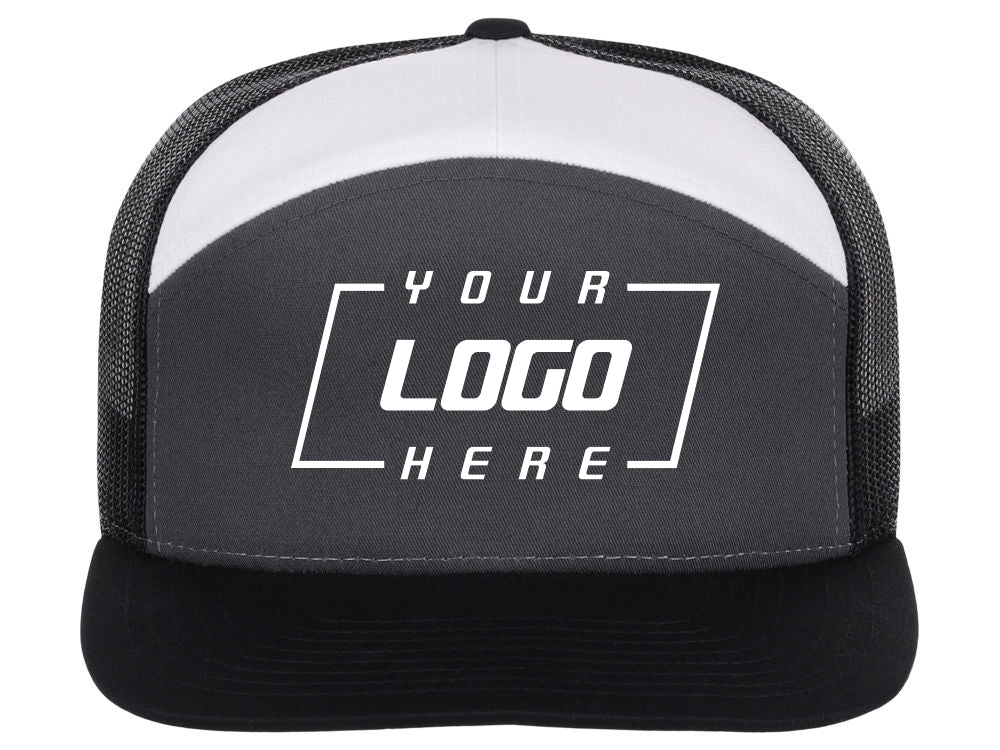 168 7 Panel Trucker - Charcoal/Black/White