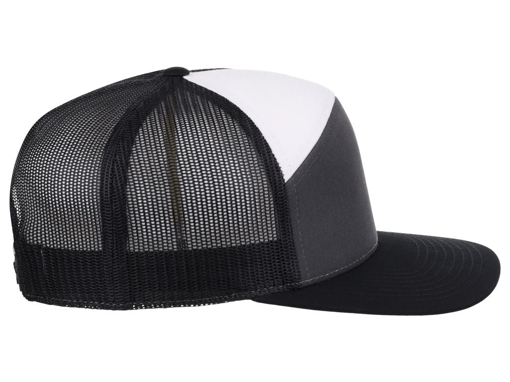 168 7 Panel Trucker - Charcoal/Black/White