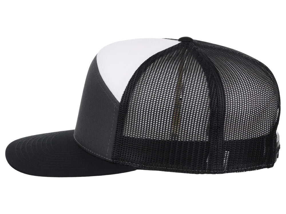 168 7 Panel Trucker - Charcoal/Black/White