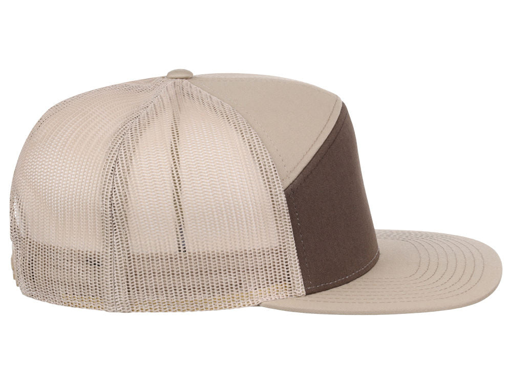 168 7 Panel Trucker - Khaki/Brown
