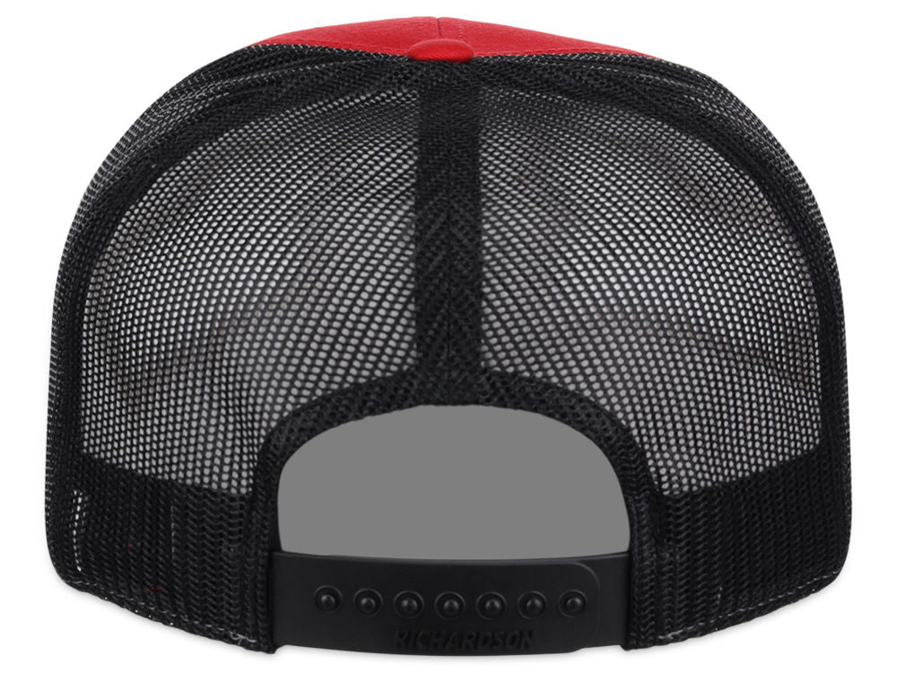 168 7 Panel Trucker - Red/Black