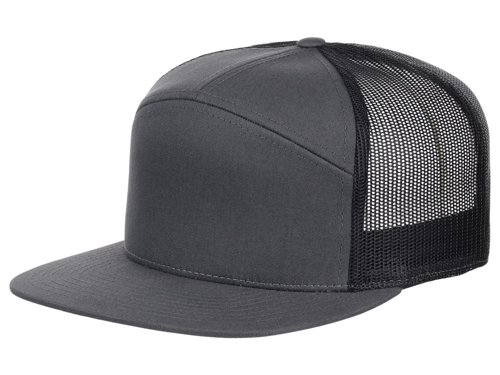 168 7 Panel Trucker - Charcoal/Black