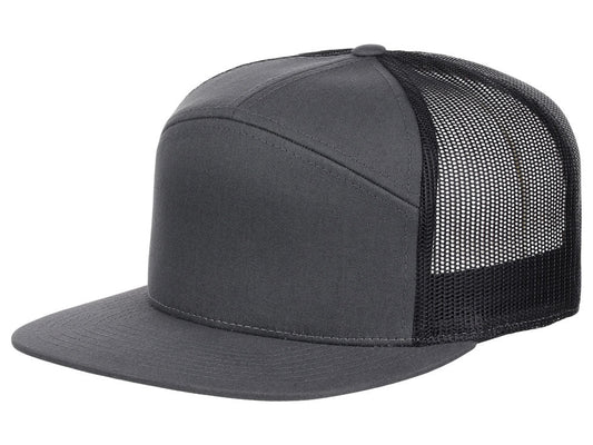 168 7 Panel Trucker - Charcoal/Black