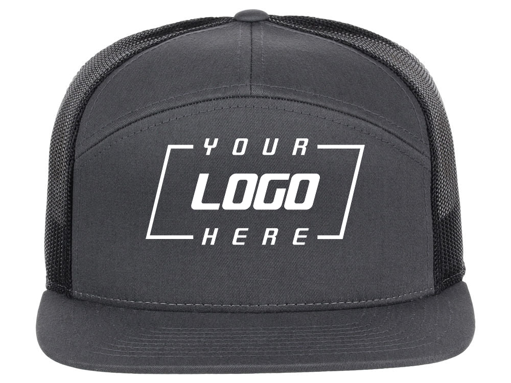 168 7 Panel Trucker - Charcoal/Black