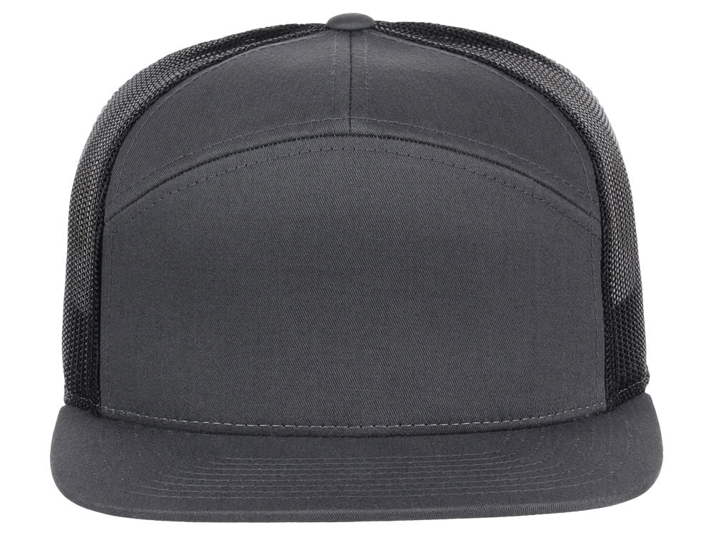 168 7 Panel Trucker - Charcoal/Black